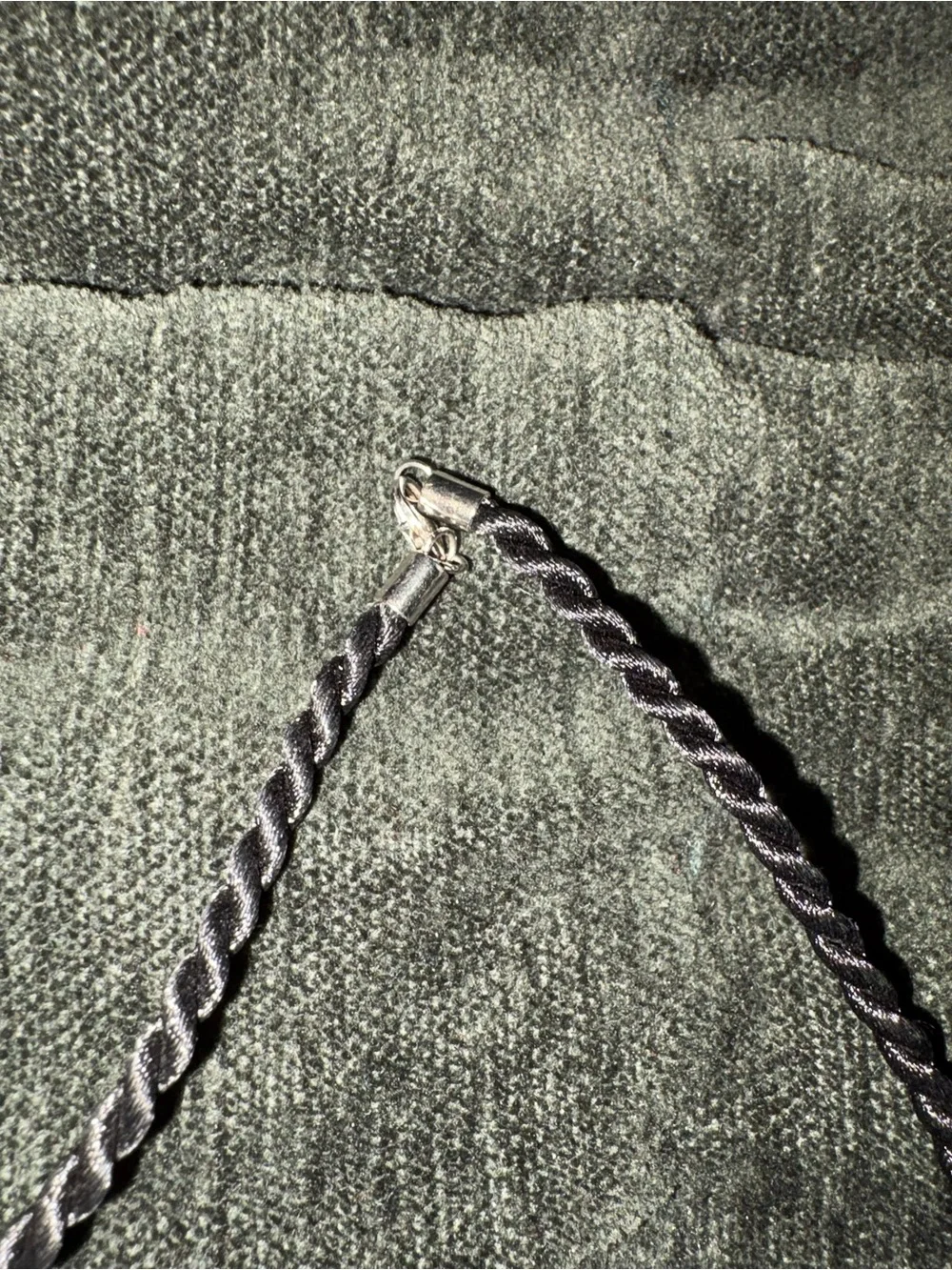 Black and Silver Abstract Pendant Necklace with Matching Earrings